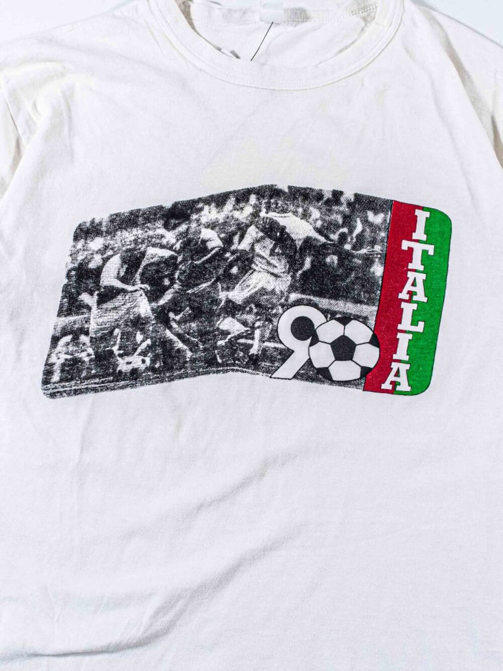 Vintage Italia 1990 World Cup T-Shirt Small Soccer Graphic Ciao VTG